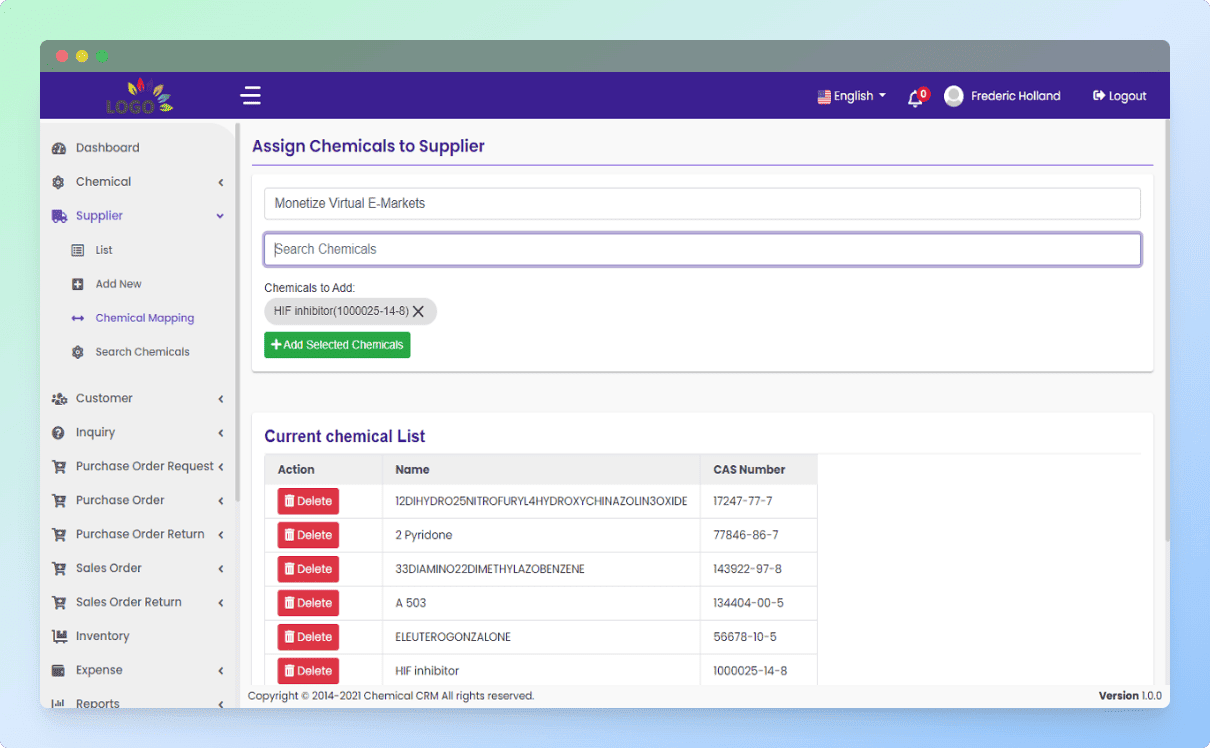 manage customer and supplier